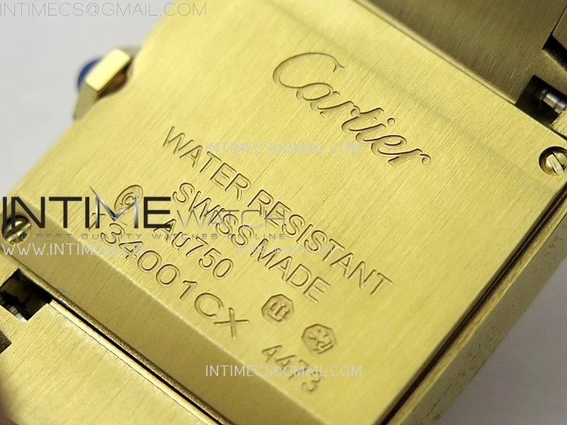 Tank Francaise Ladies 21.2mm YG 8848F 1:1 Best Edition Silver Dial on YG Bracelet Ronda Quartz